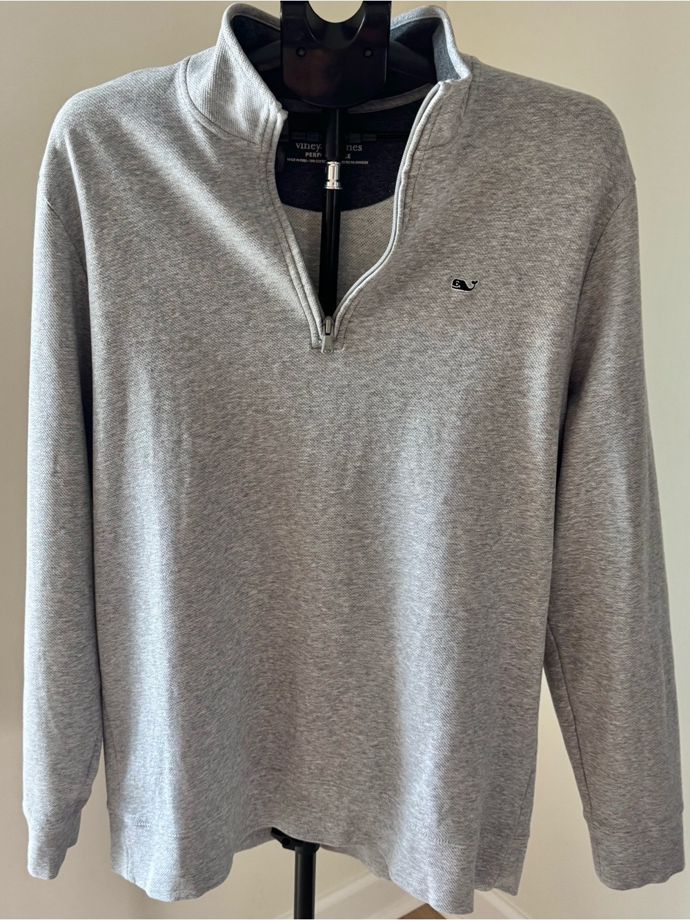 Vineyard Vines Men’s Performance Quarter Zip Pullover Gray Size Large